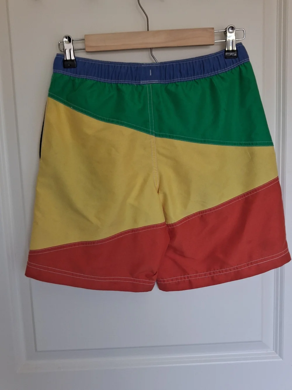 Hanna Andersson Boys Colorblock Swim Trunks Sz